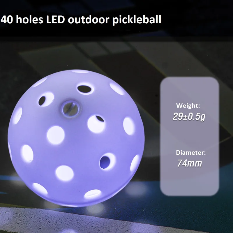LED Light-Up 40-Hole Pickleball for Night Training – detail view 4