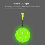 LED Light-Up 40-Hole Pickleball for Night Training – detail view 6
