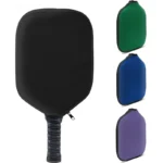 Protective pickleball paddle cover on a white background