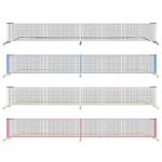 Portable pickleball net system on a white background