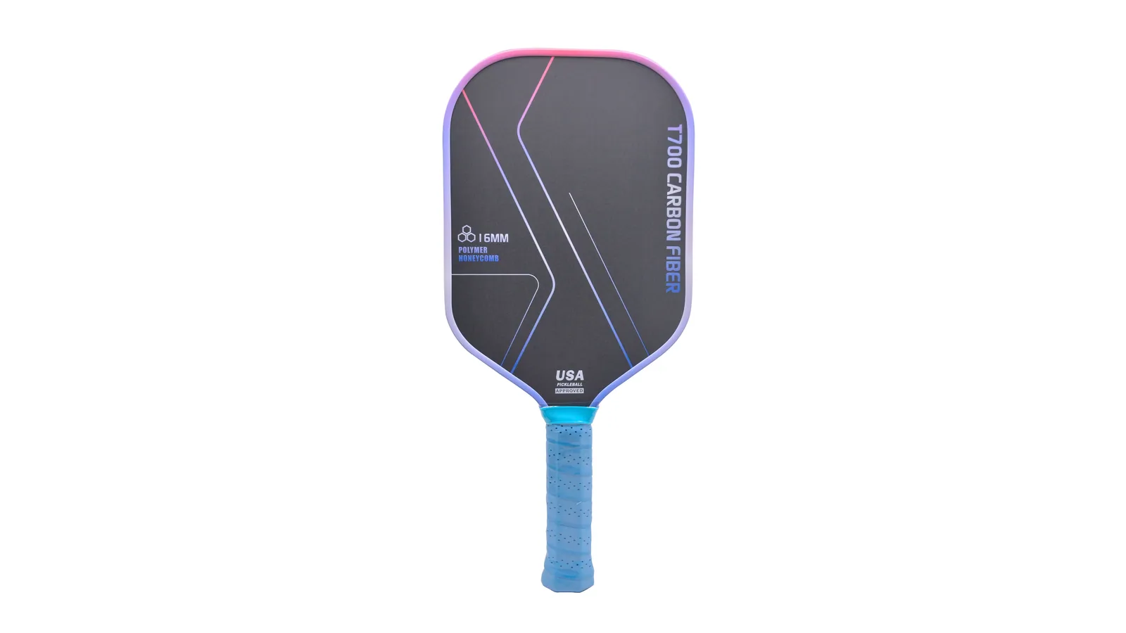 T700 raw carbon cold-press pickleball paddle