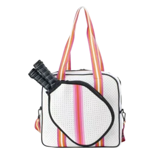 Custom branded pickleball bags, backpacks, and paddle covers with waterproof compartments for sports gear distributors