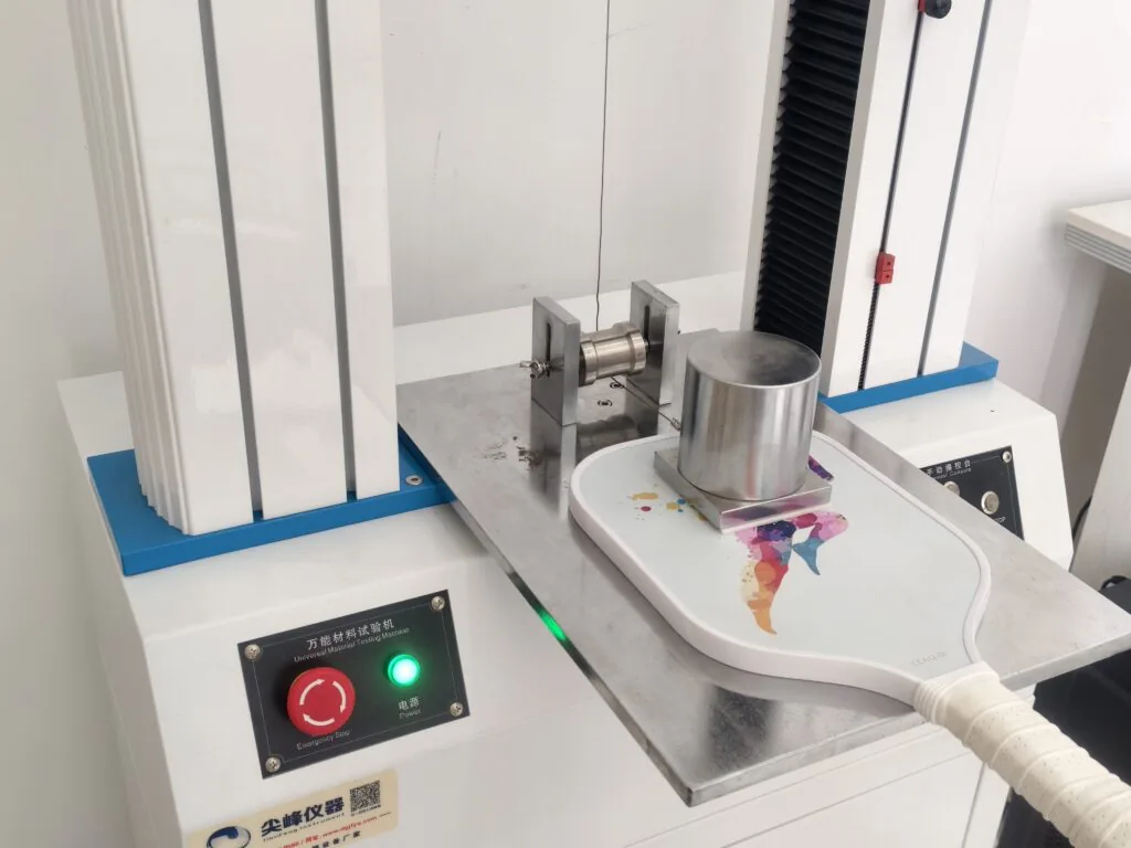 Precision coefficient of friction COF testing measuring paddle face spin generation within USAPA tournament limits