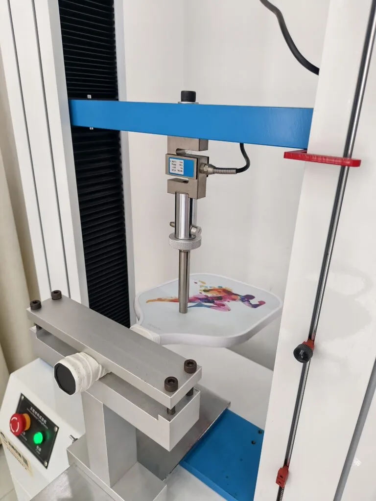 Structural bending stress and core fatigue compression testing to guarantee pickleball paddle unibody durability