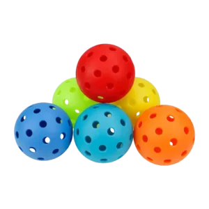 Durable 40-hole outdoor and 26-hole indoor pickleballs with rotationally molded seamless construction for bulk OEM orders